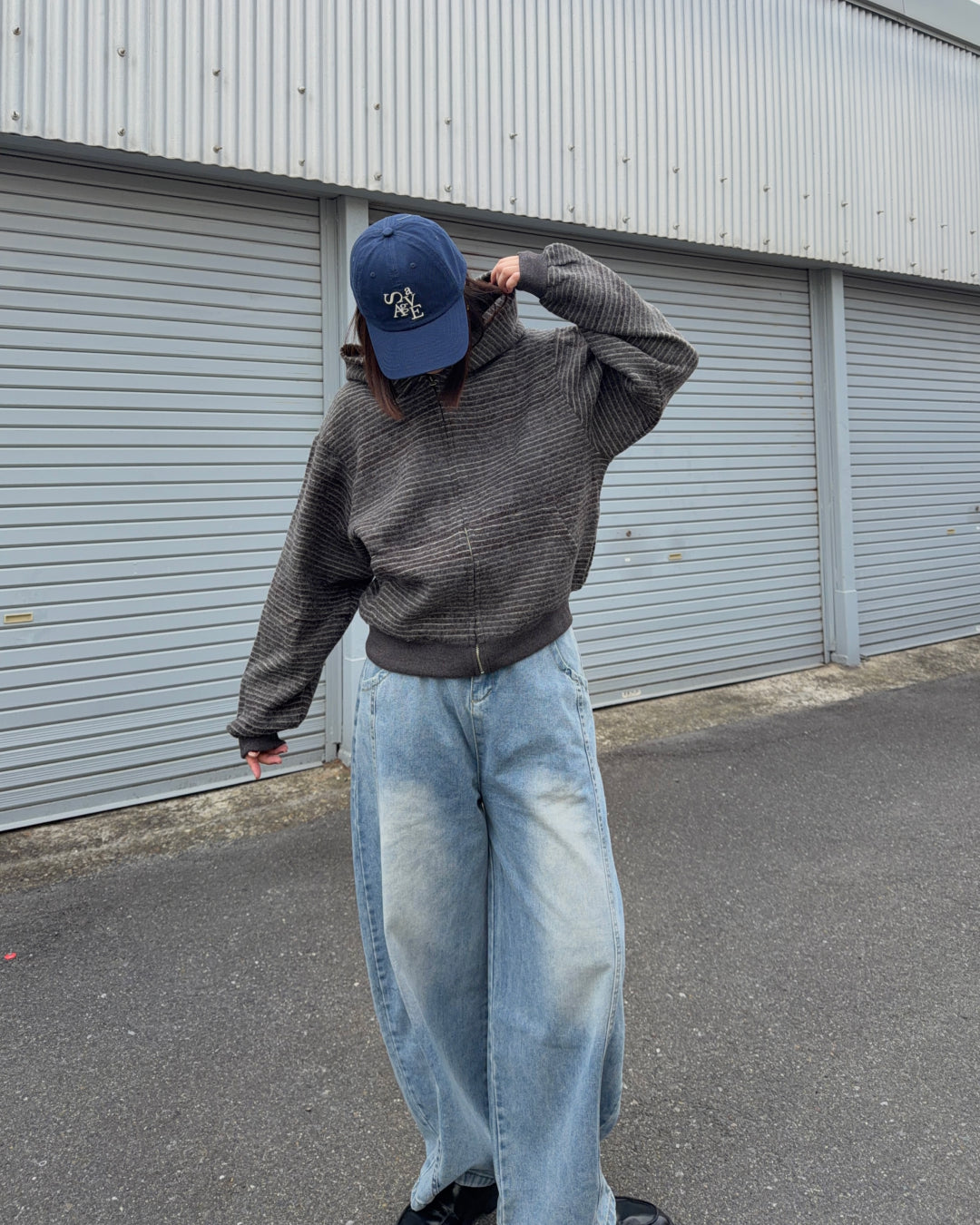 ルーズフィットワイドデニムパンツ K3061