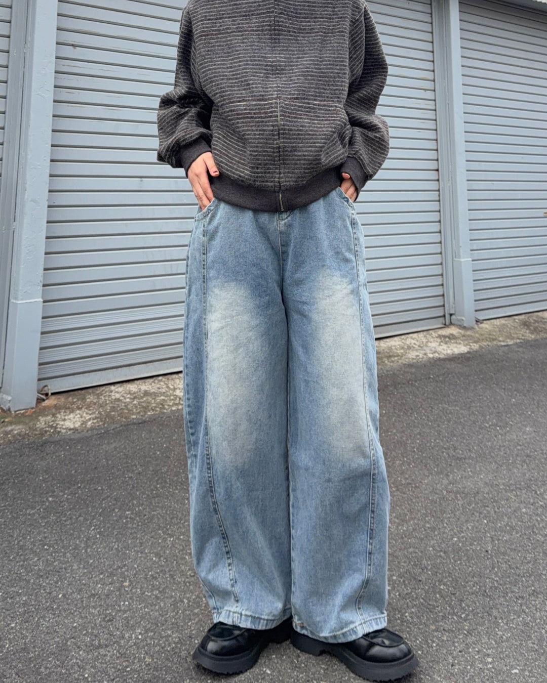 ルーズフィットワイドデニムパンツ K3061