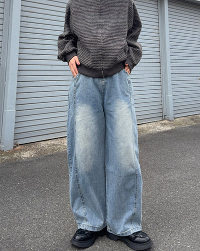 ルーズフィットワイドデニムパンツ K3061
