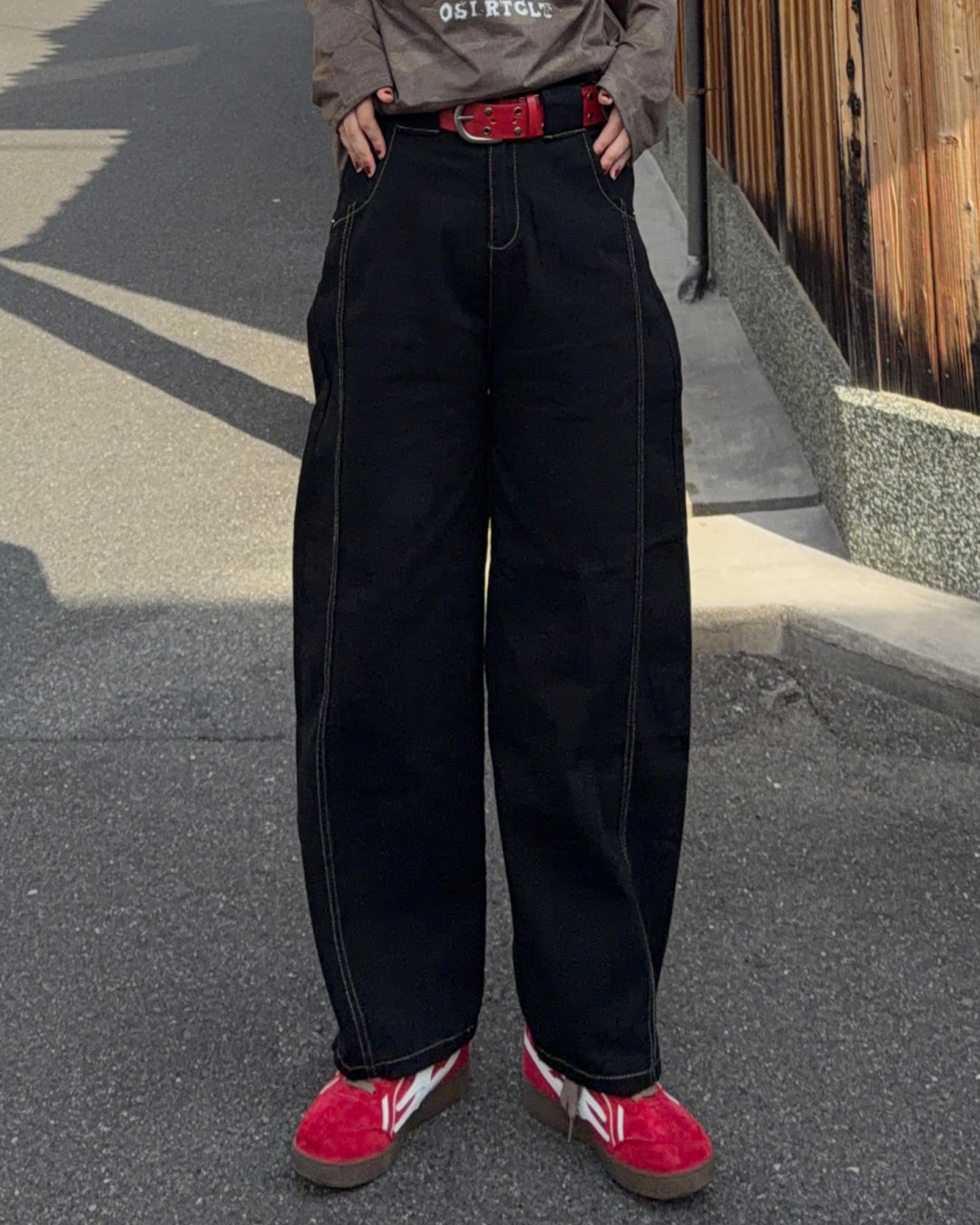 ルーズフィットワイドデニムパンツ K3061
