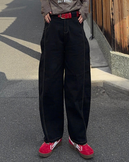 ルーズフィットワイドデニムパンツ K3061
