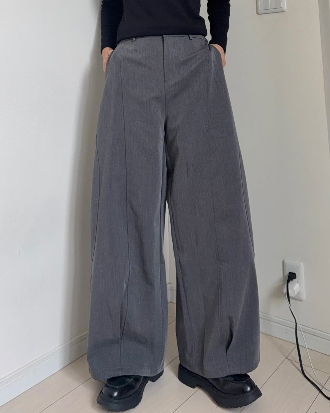 カジュアルワイドスラックス K3062