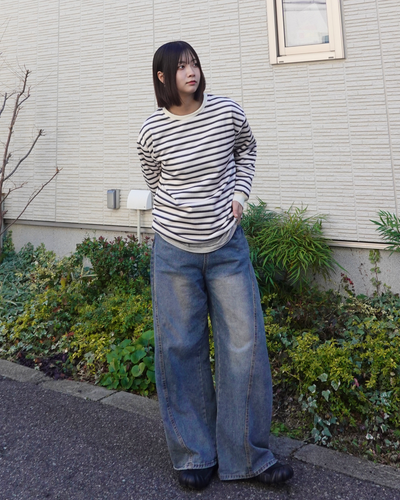 ルーズフィットボーダーロンT K3079