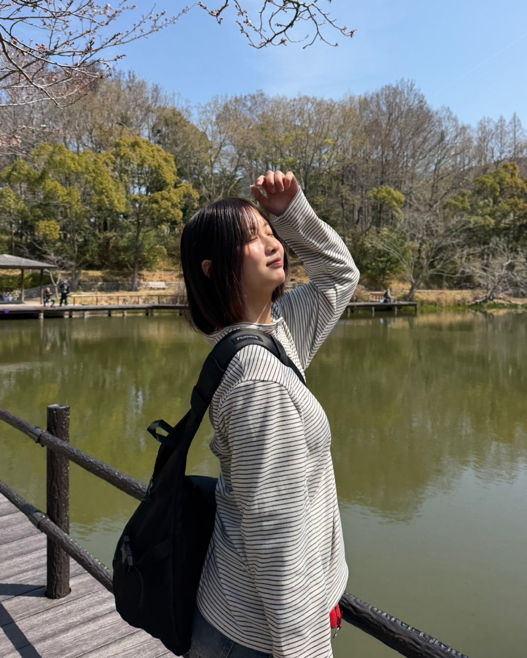 ヘンリーネックボーダーカットソー K3089