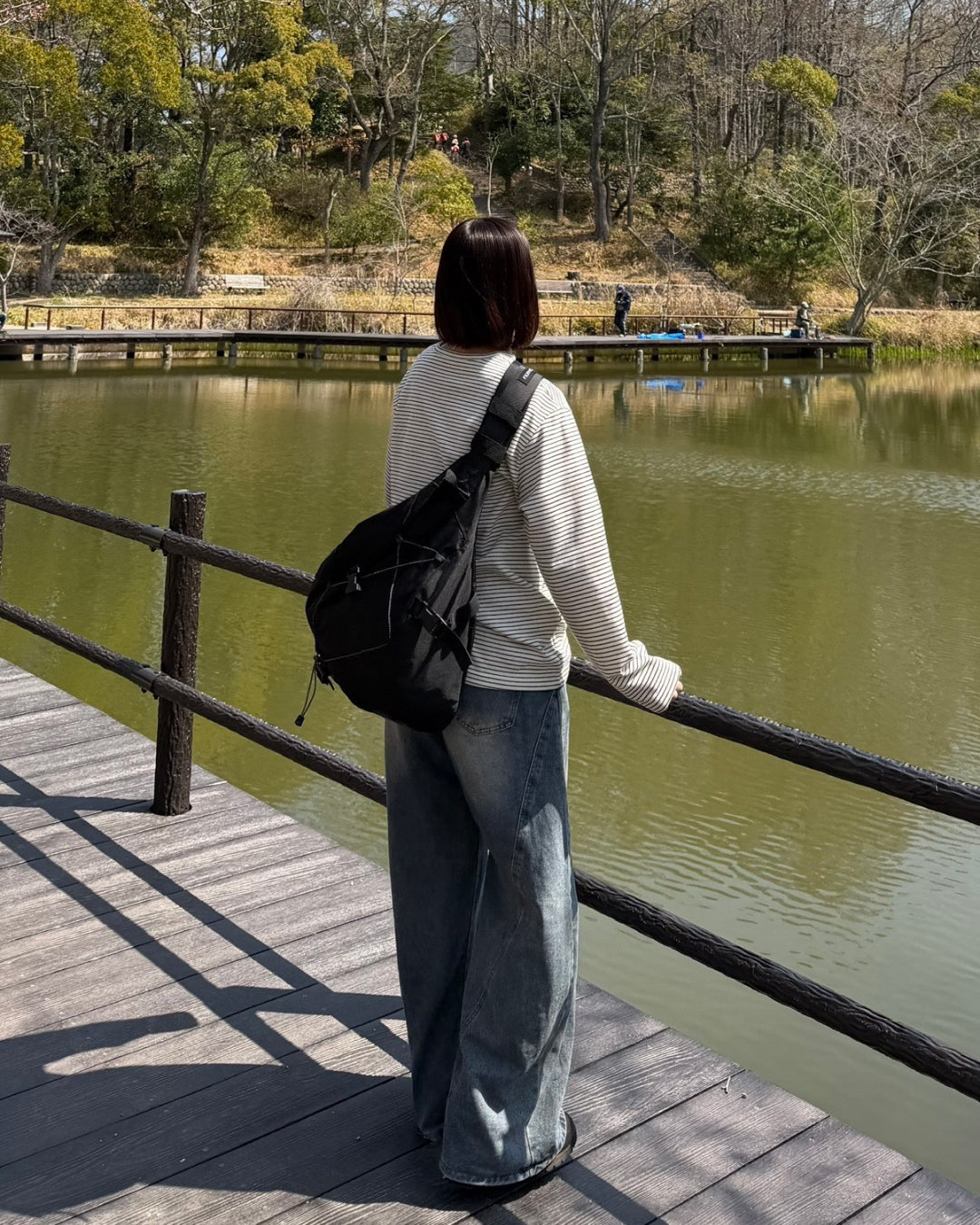 ヘンリーネックボーダーカットソー K3089