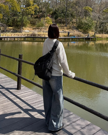 ヘンリーネックボーダーカットソー K3089