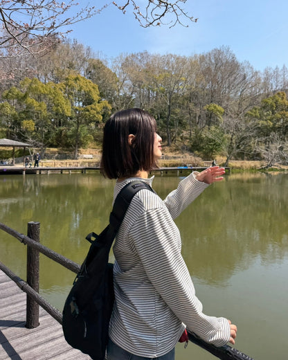 ヘンリーネックボーダーカットソー K3089