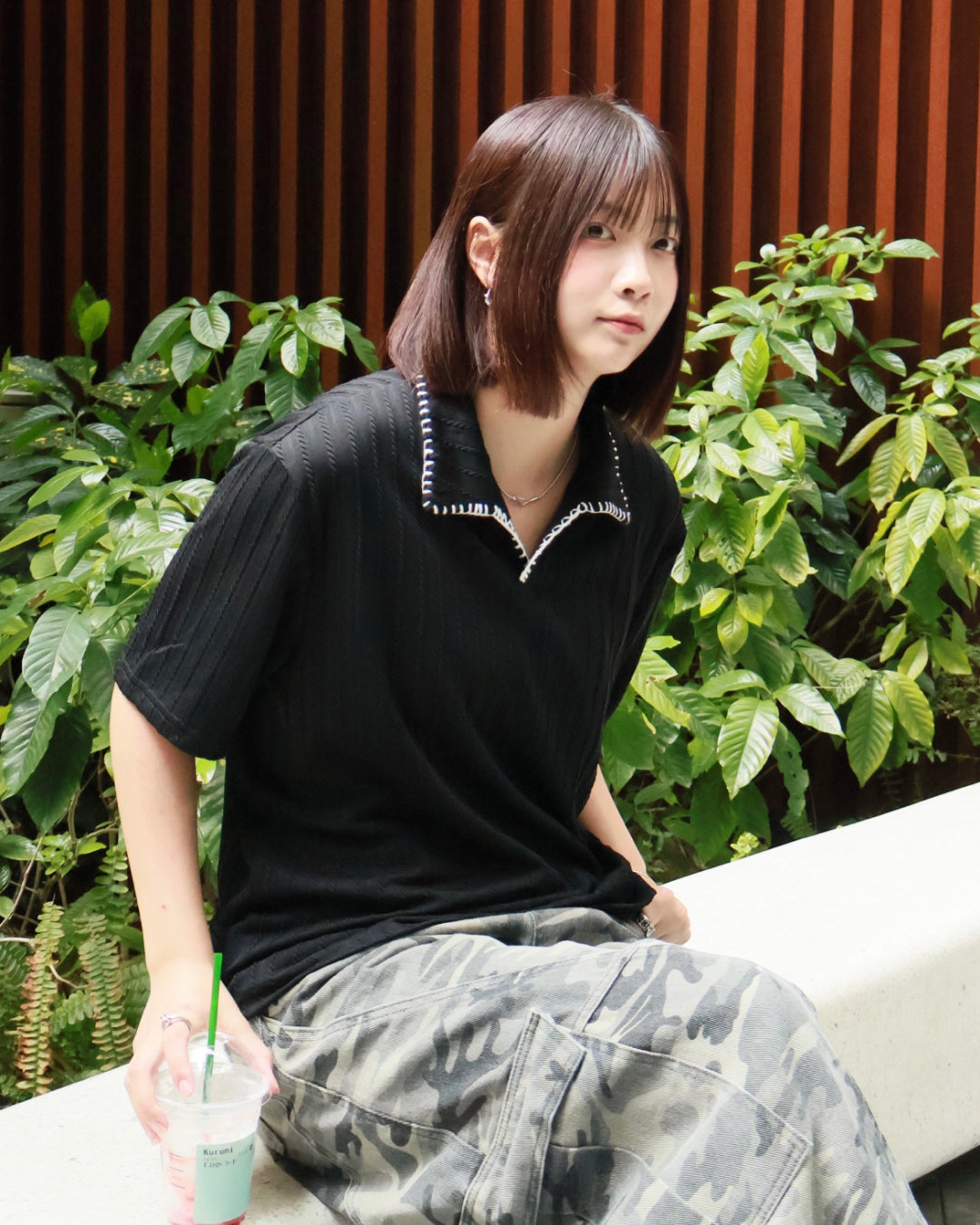 ジャガード刺繍ポロシャツ K3094