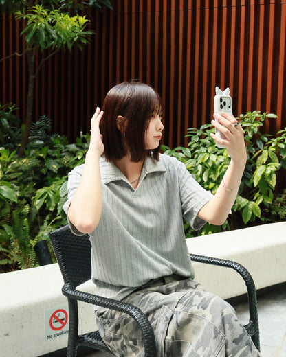 ジャガード刺繍ポロシャツ K3094