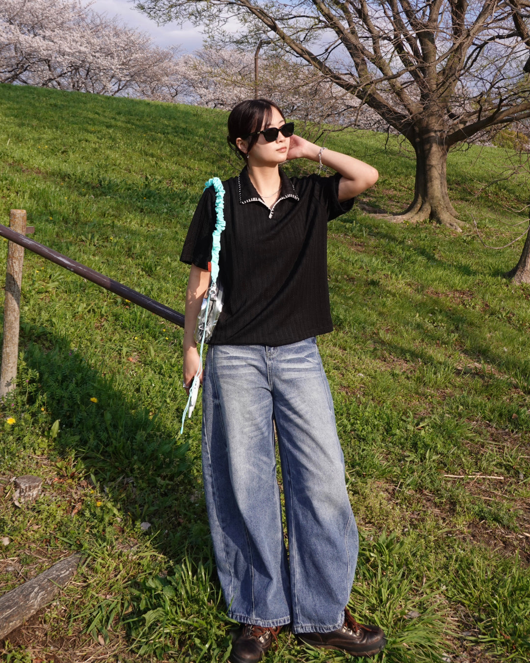 ジャガード刺繍ポロシャツ K3094