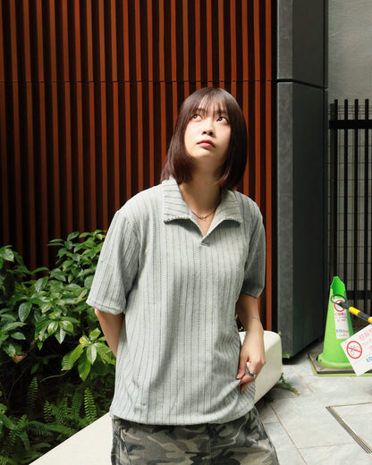 ジャガード刺繍ポロシャツ K3094