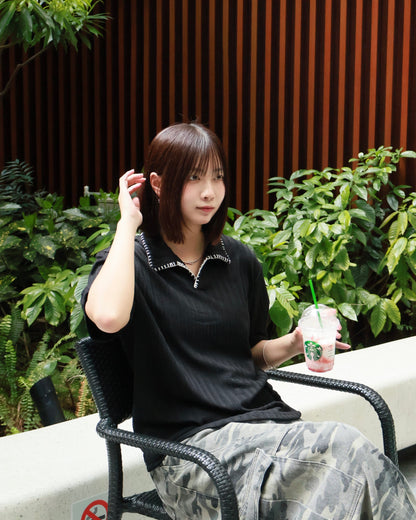 ジャガード刺繍ポロシャツ K3094