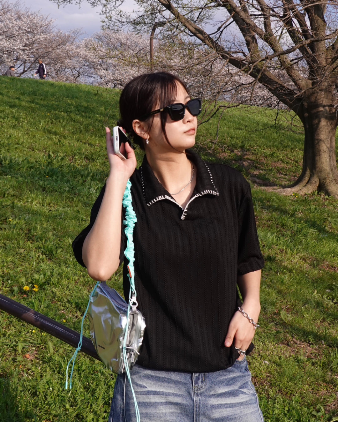 ジャガード刺繍ポロシャツ K3094