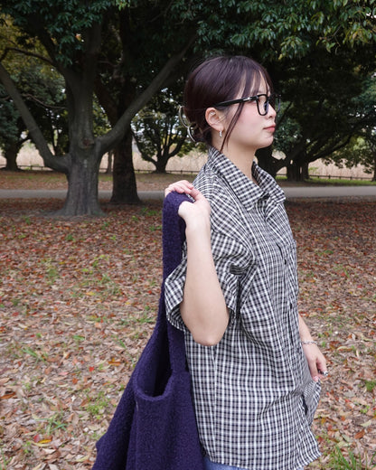 マルチチェックオーバーサイズシャツ K3123