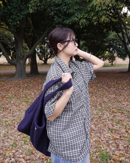 マルチチェックオーバーサイズシャツ K3123