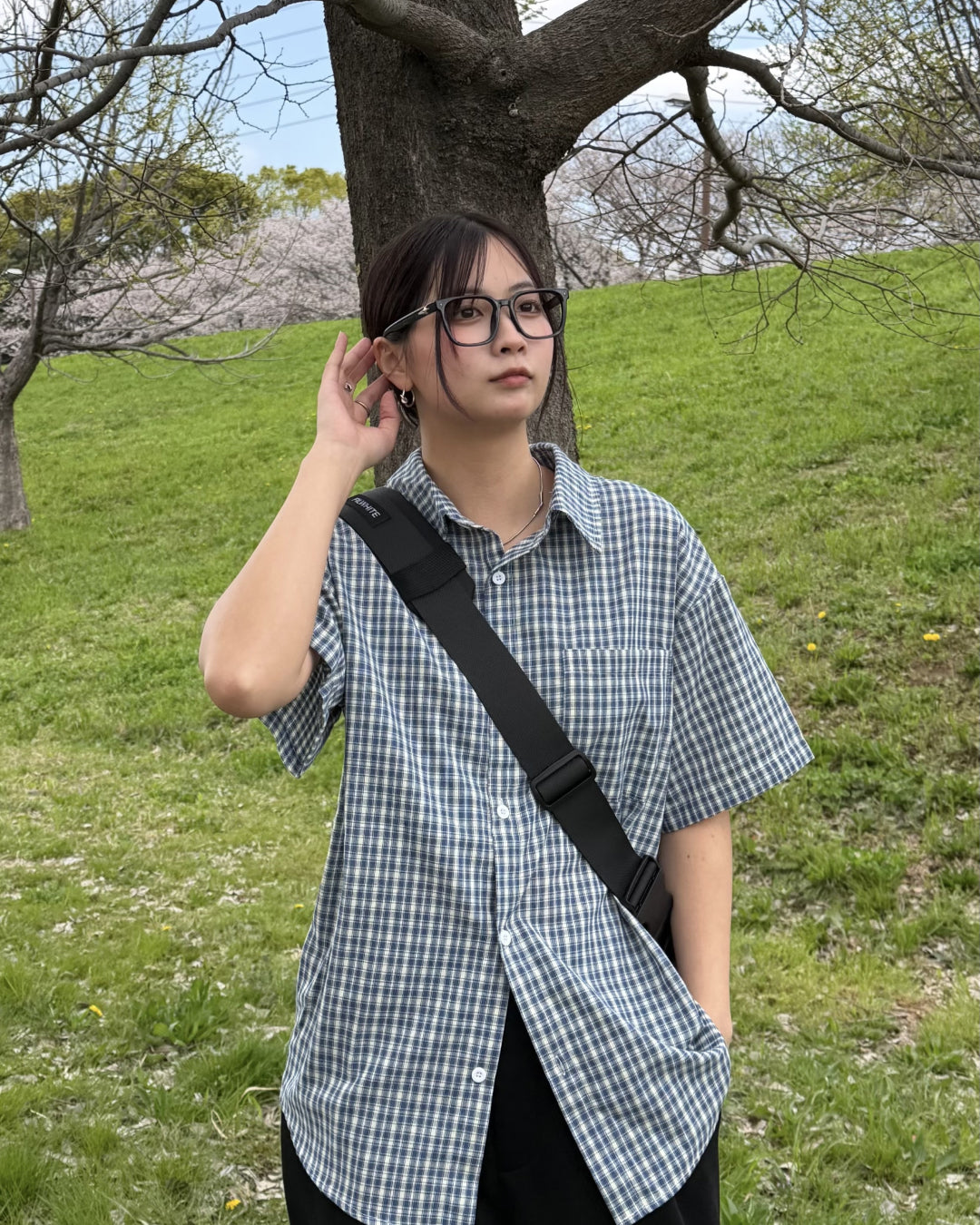 マルチチェックオーバーサイズシャツ K3123