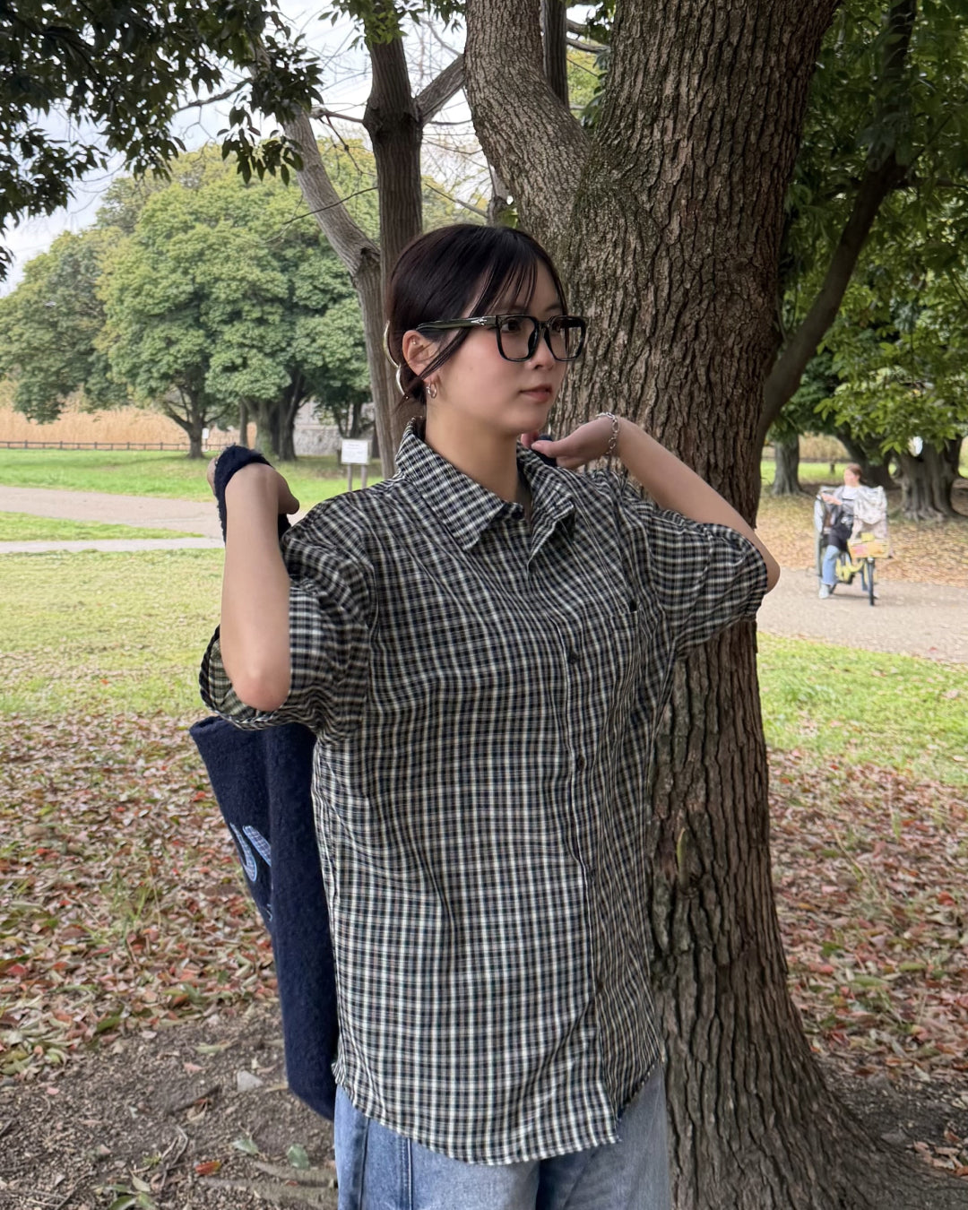 マルチチェックオーバーサイズシャツ K3123