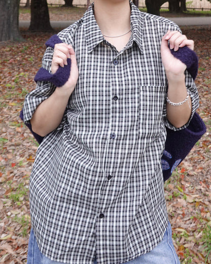 マルチチェックオーバーサイズシャツ K3123