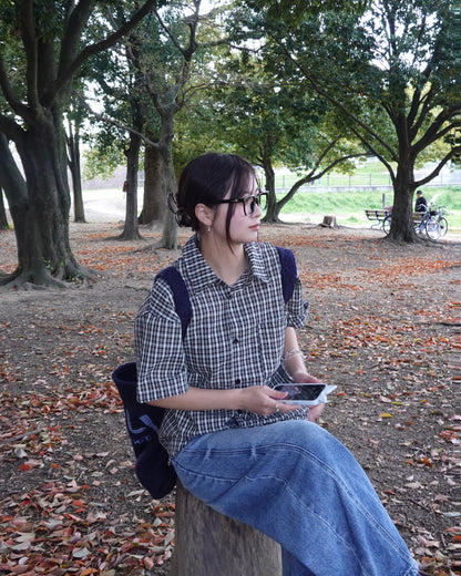 マルチチェックオーバーサイズシャツ K3123