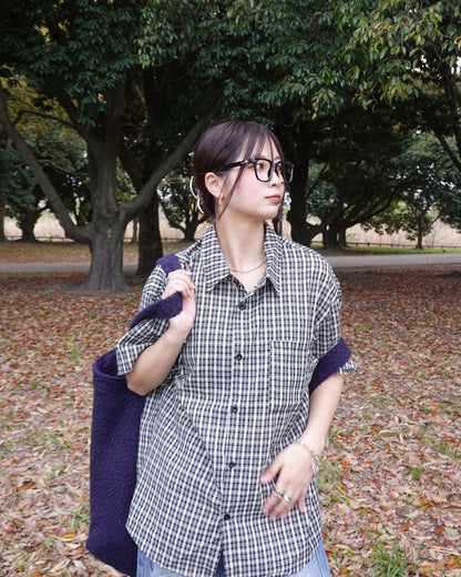 マルチチェックオーバーサイズシャツ K3123