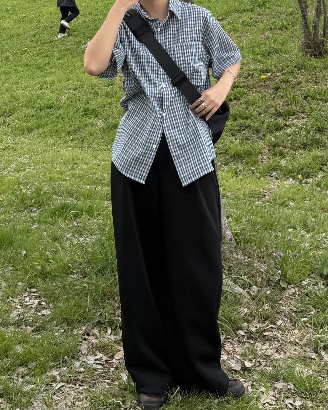 マルチチェックオーバーサイズシャツ K3123