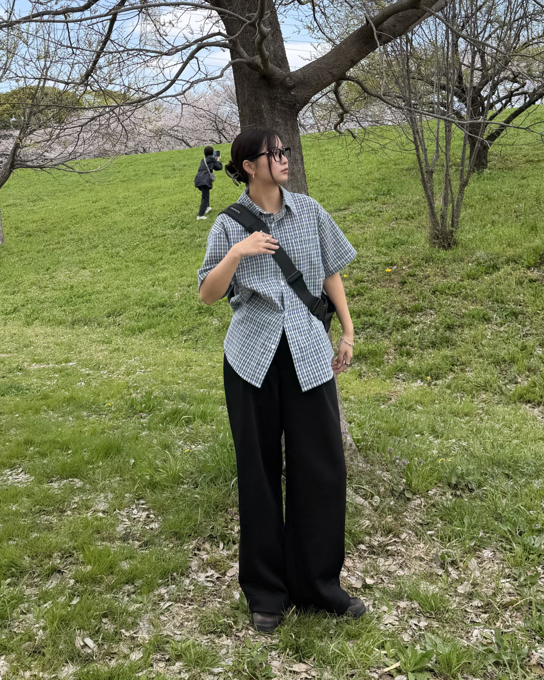 マルチチェックオーバーサイズシャツ K3123