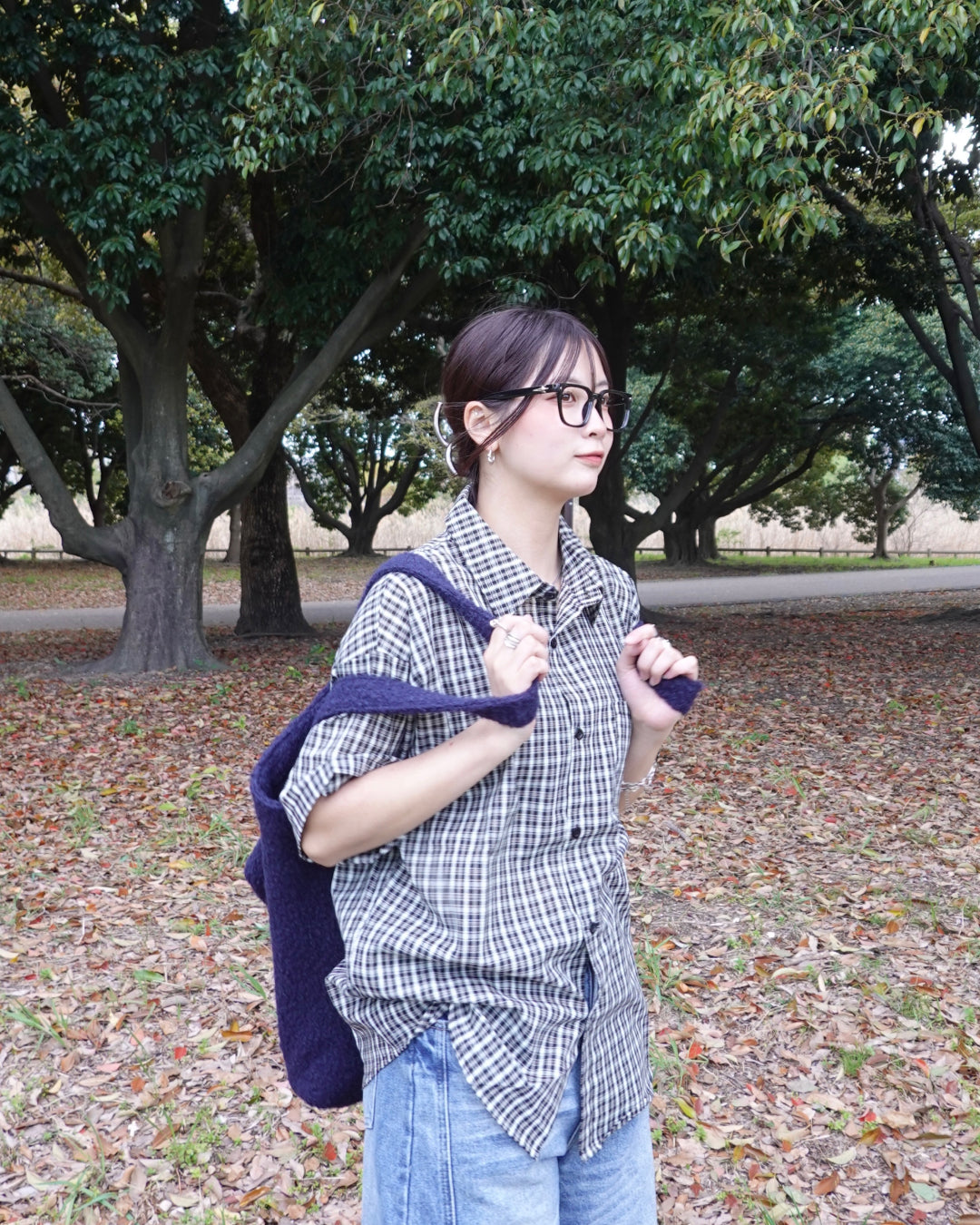 マルチチェックオーバーサイズシャツ K3123