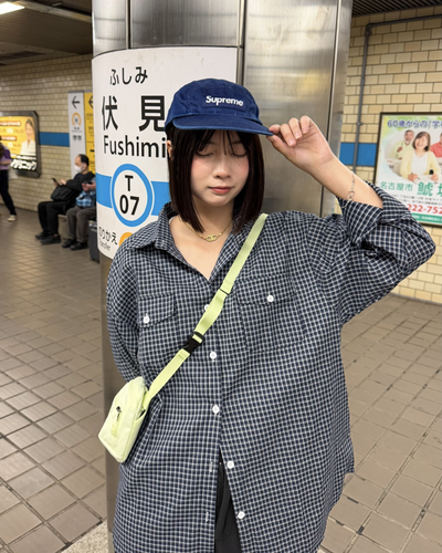 ポケットデザインチェックシャツ K3125