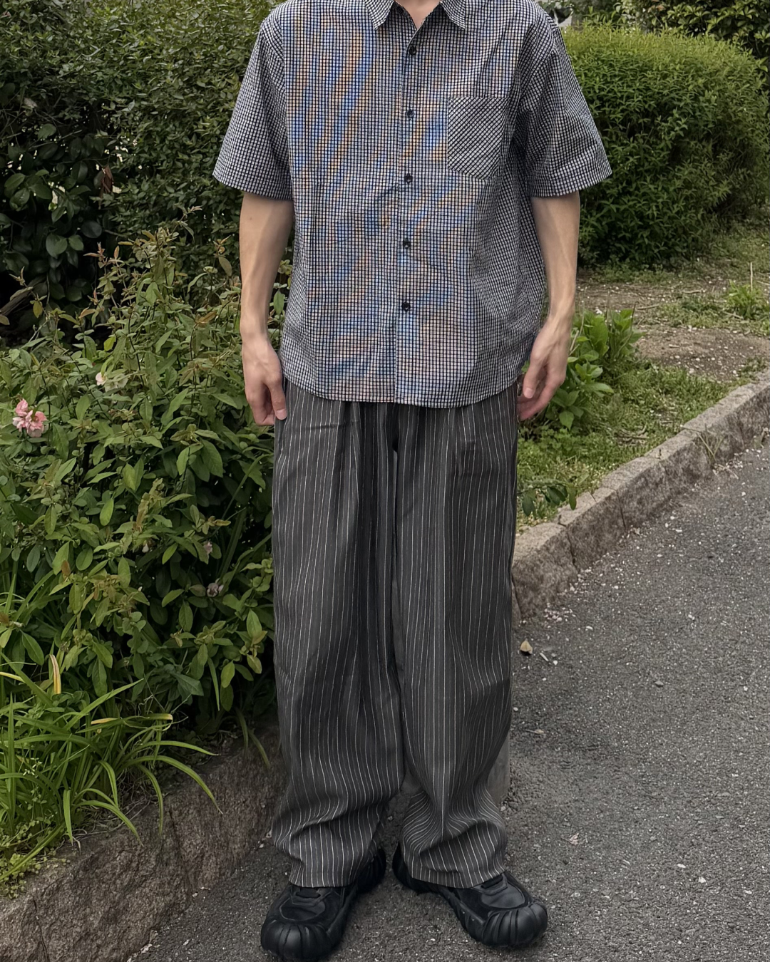 リラックスフィットストライプスラックス K3133