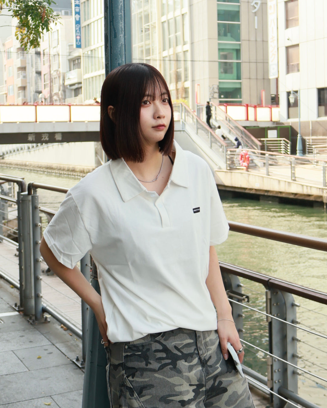 ミニマルハーフスリーブポロシャツ K3135