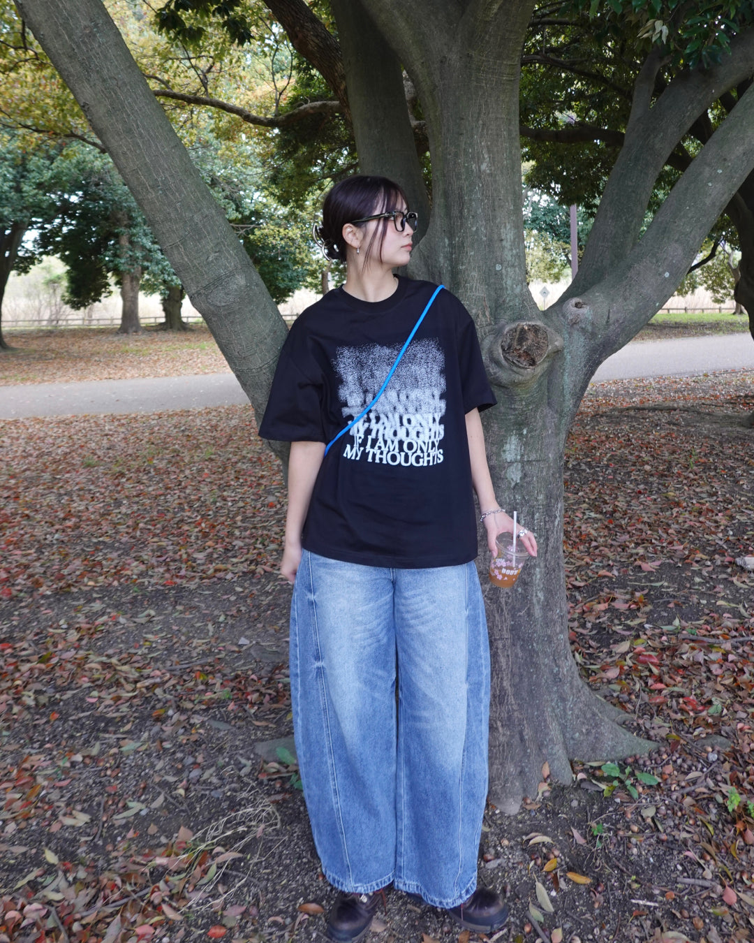 グラフィックプリントルーズTシャツ K3136