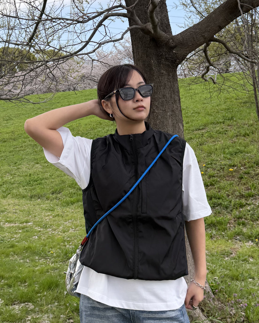 グラフィックプリントルーズTシャツ K3136