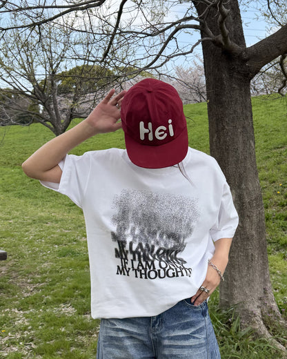 グラフィックプリントルーズTシャツ K3136