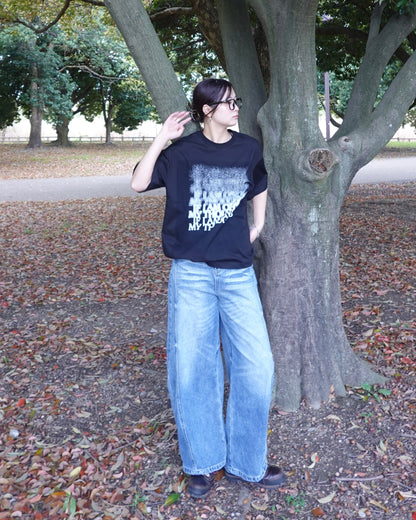 グラフィックプリントルーズTシャツ K3136