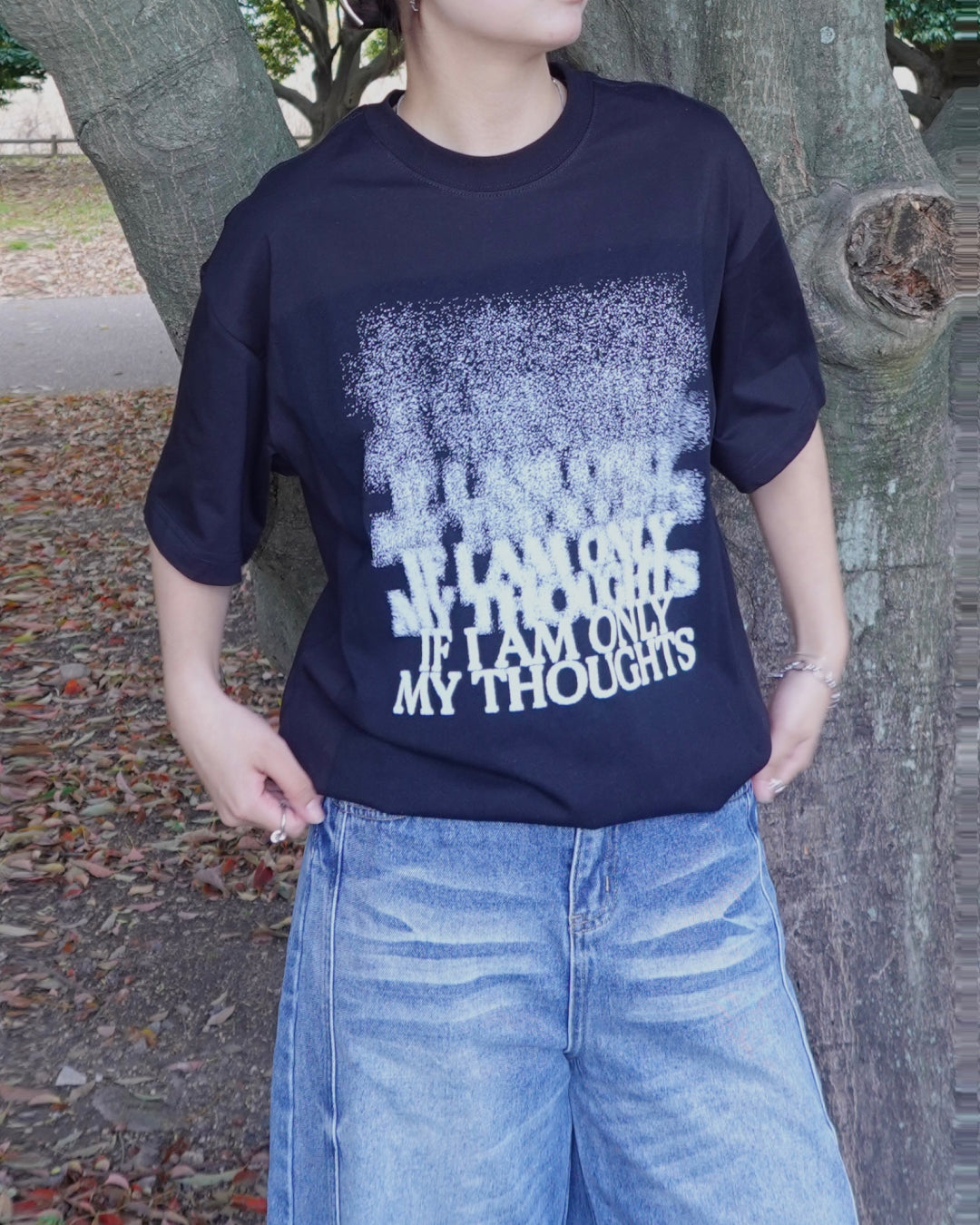 グラフィックプリントルーズTシャツ K3136