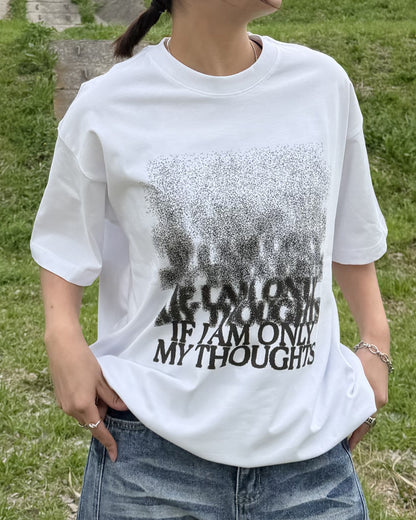 グラフィックプリントルーズTシャツ K3136