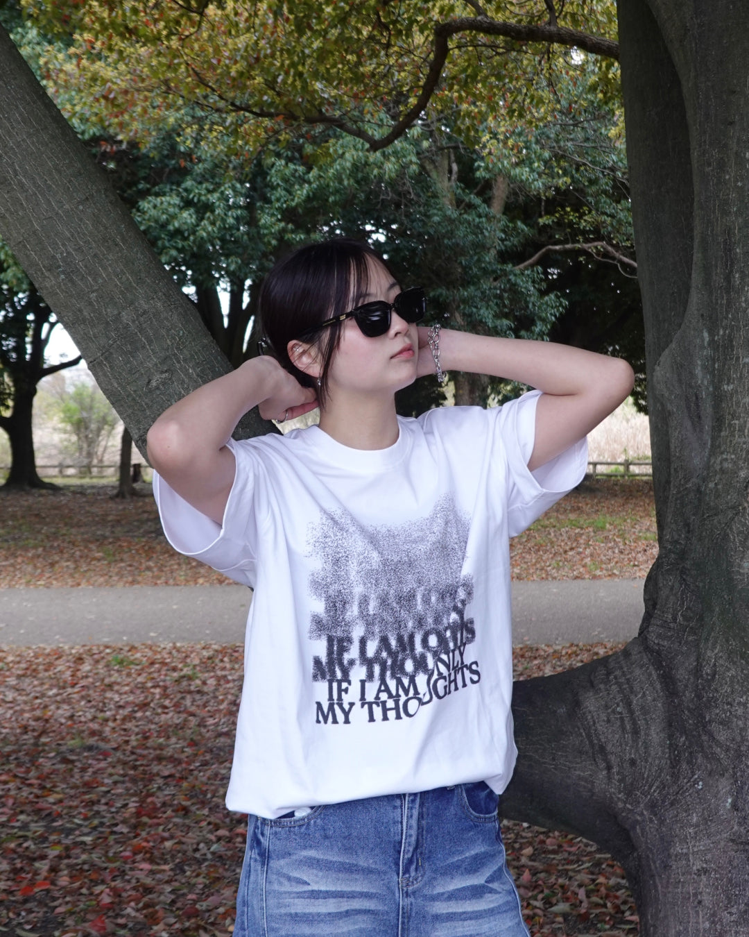 グラフィックプリントルーズTシャツ K3136