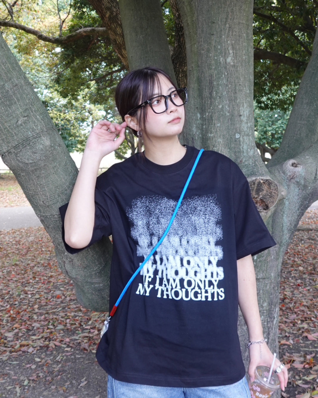 グラフィックプリントルーズTシャツ K3136