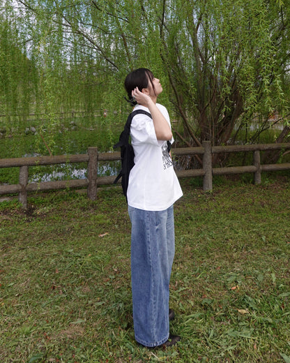 グラフィックプリントルーズTシャツ K3136