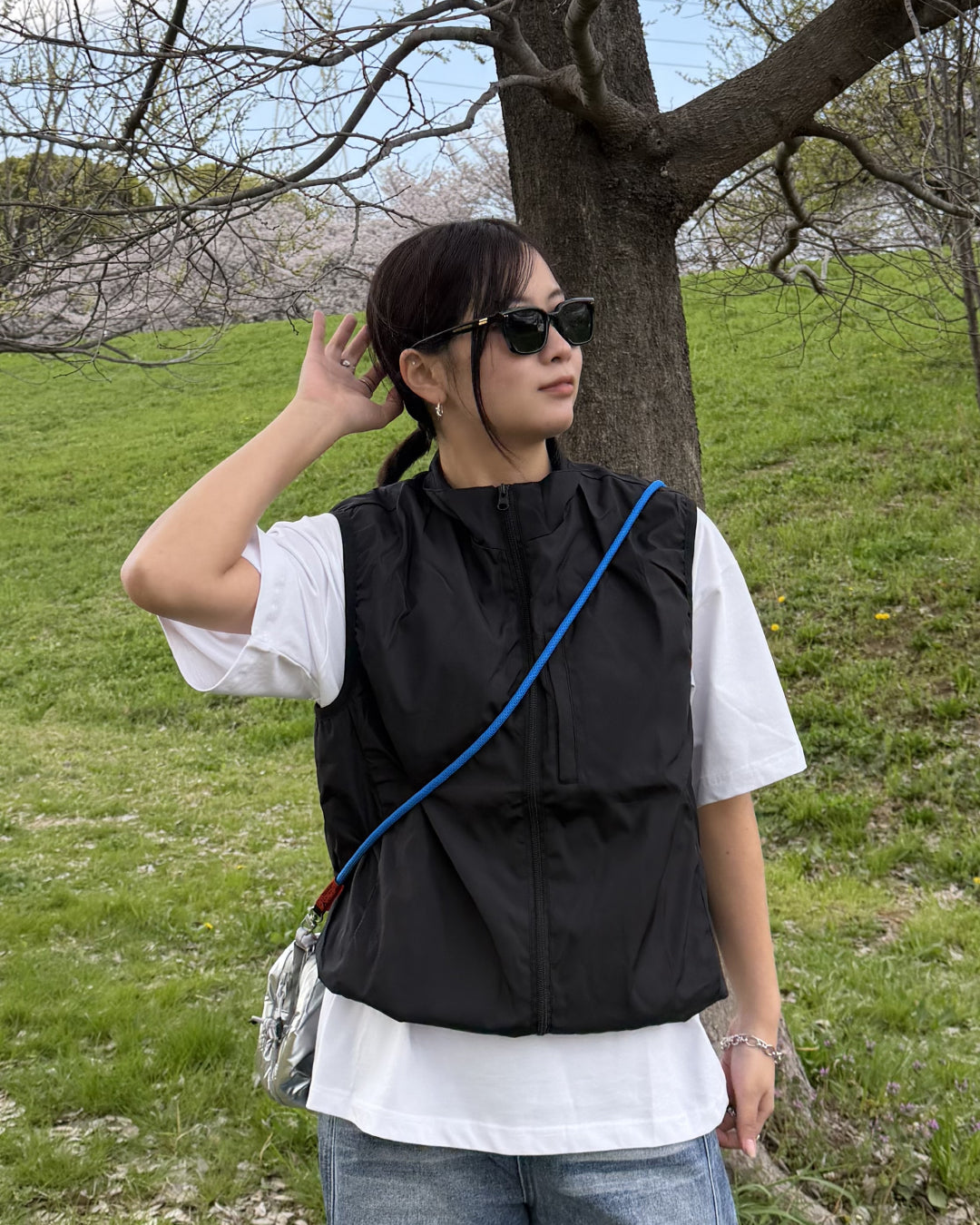 グラフィックプリントルーズTシャツ K3136