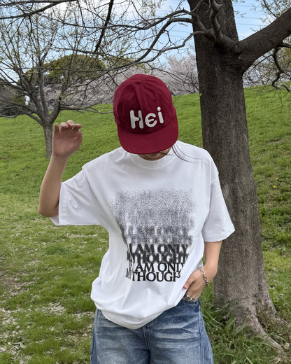 グラフィックプリントルーズTシャツ K3136