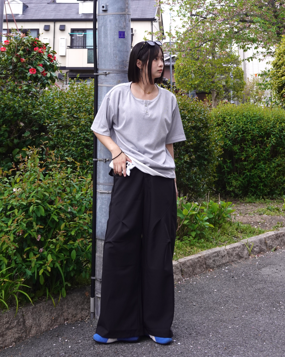 ヘンリーネックリブTシャツ K3137