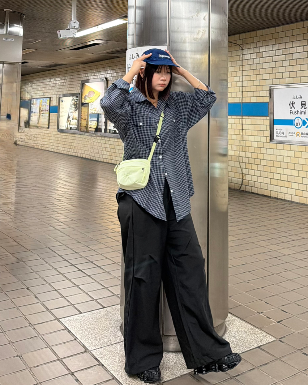 サイドタックワイドスラックス K3139