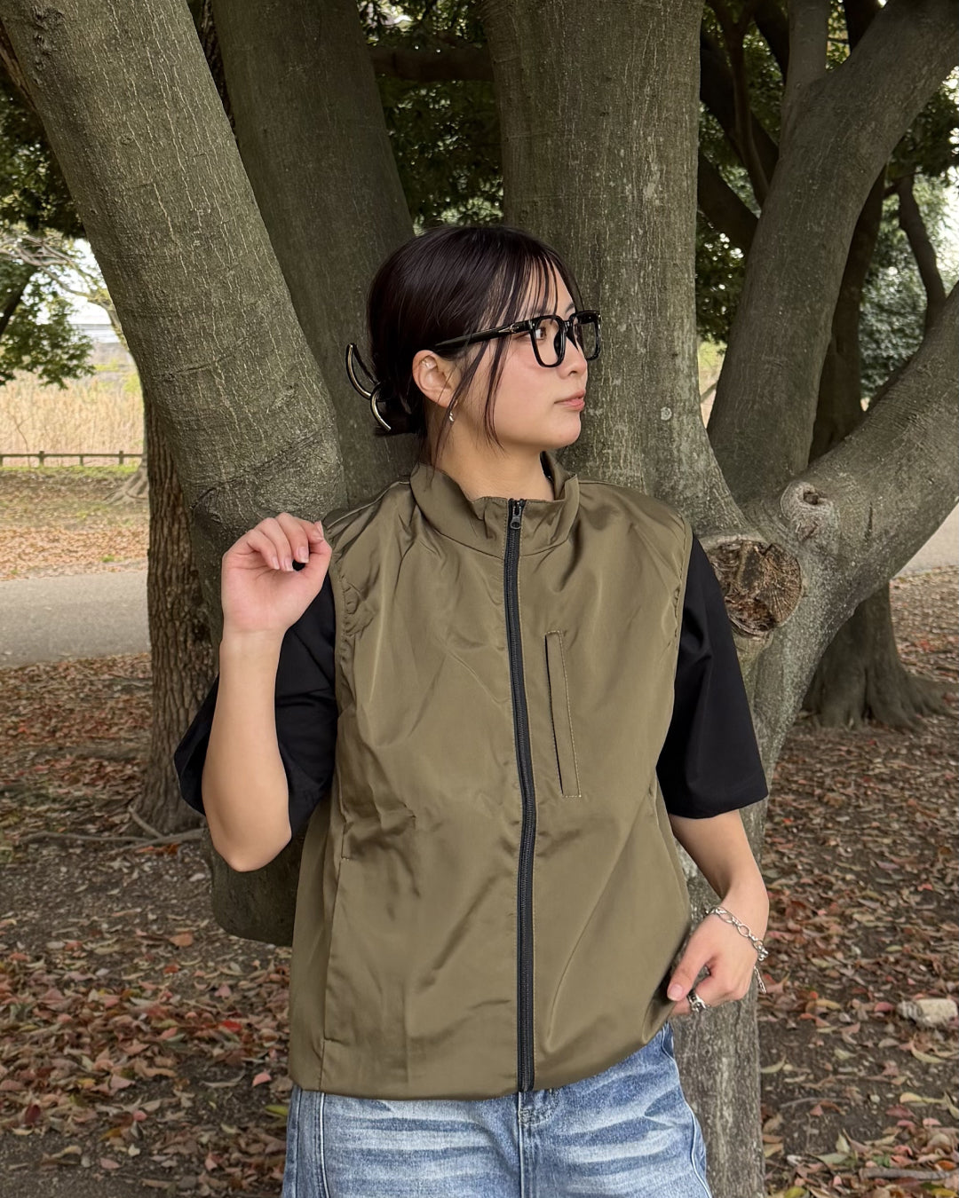 ブラックフレームメガネ K3140