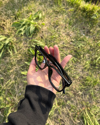 ブラックフレームメガネ K3140