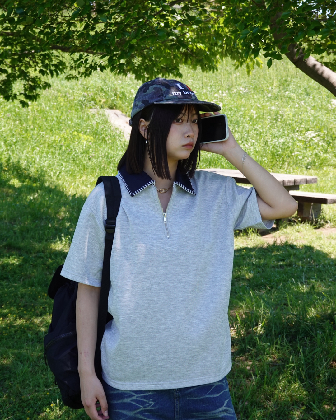 ステッチネックポロTシャツ K3152