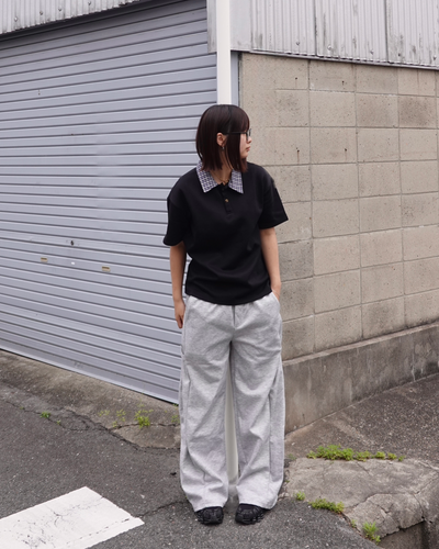 ボタンダウンプリーツスウェットパンツ K3156