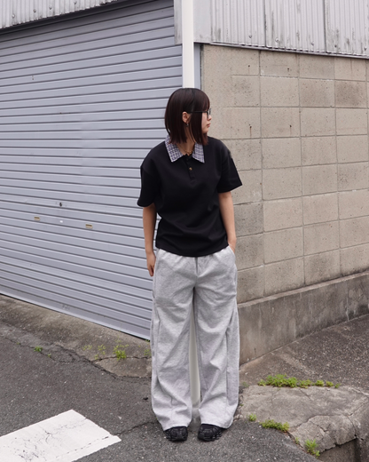 ボタンダウンプリーツスウェットパンツ K3156