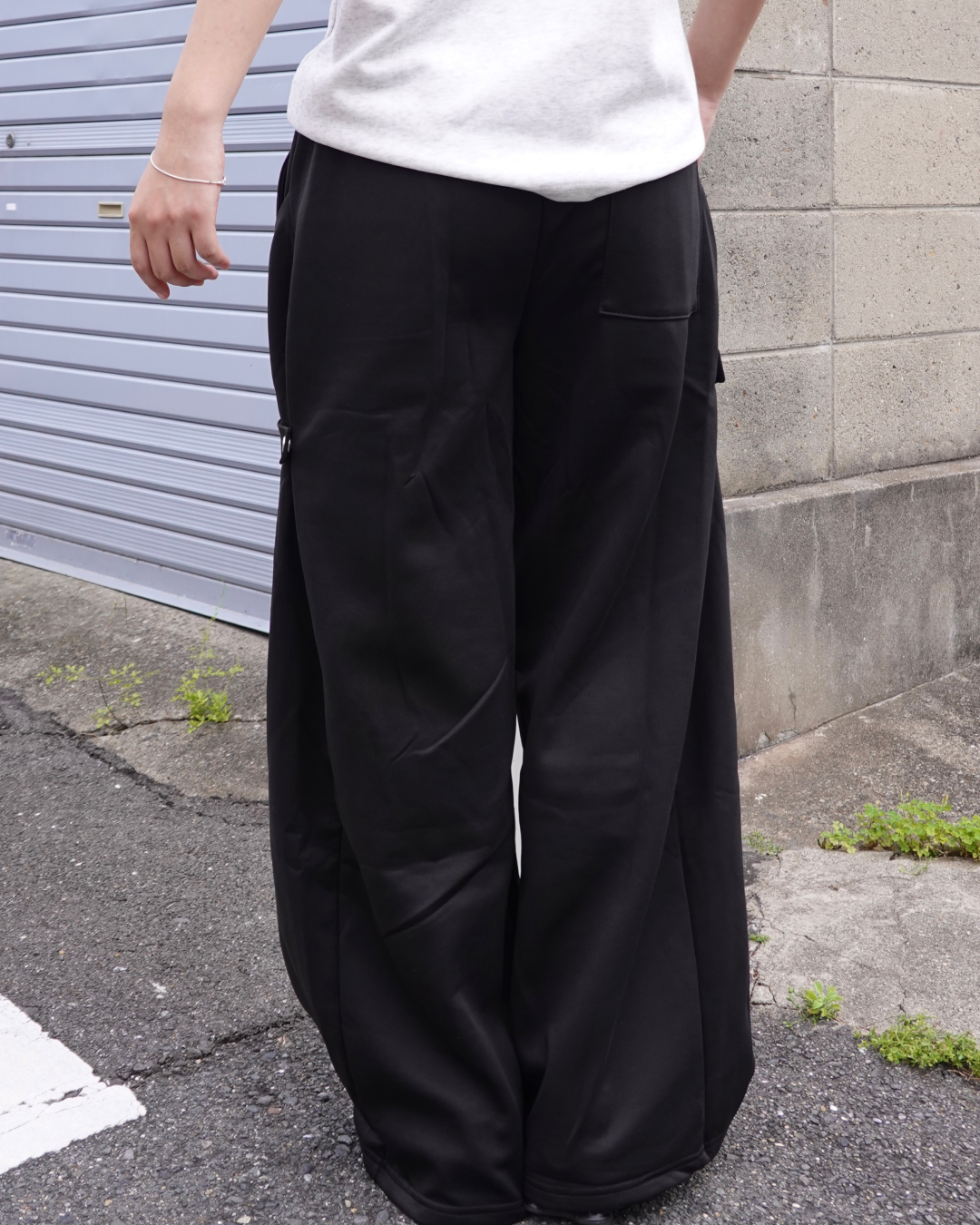 ボタンダウンプリーツスウェットパンツ K3156