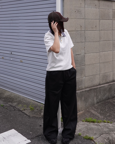 ボタンダウンプリーツスウェットパンツ K3156